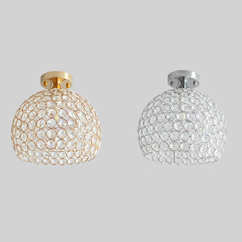 Lámpara de techo esférica Simplicity, luz empotrada para pasillo de 1 luz de cristal