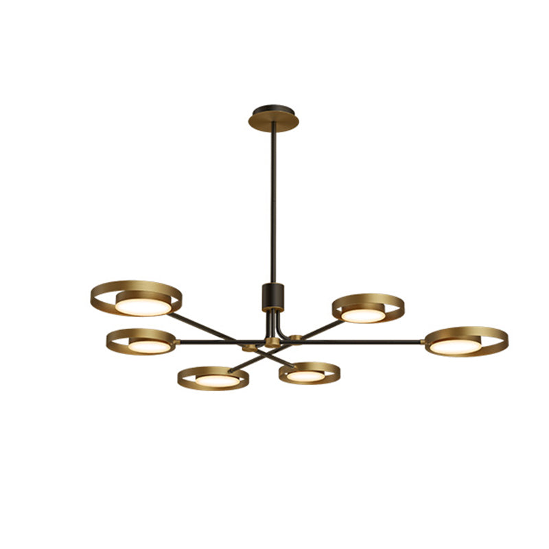 Metal Postmodern Chandelier LED Hanging Light for Living Room Dinning Room