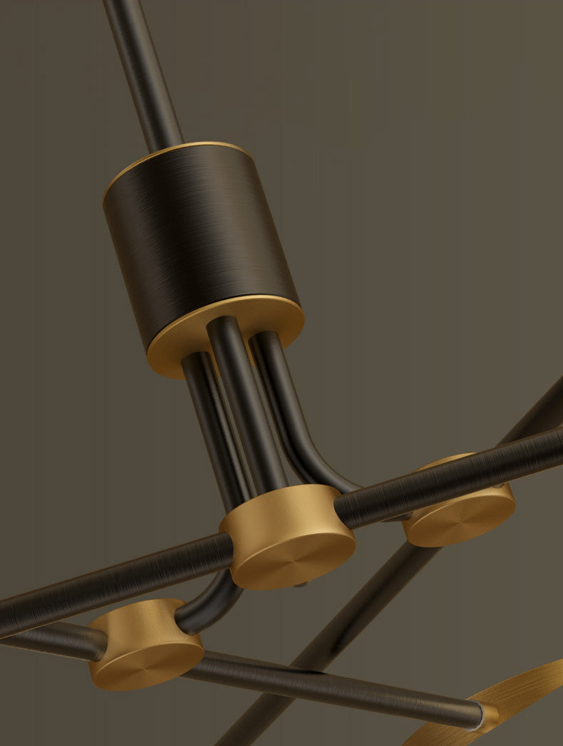 Metal Postmodern Chandelier LED Hanging Light for Living Room Dinning Room