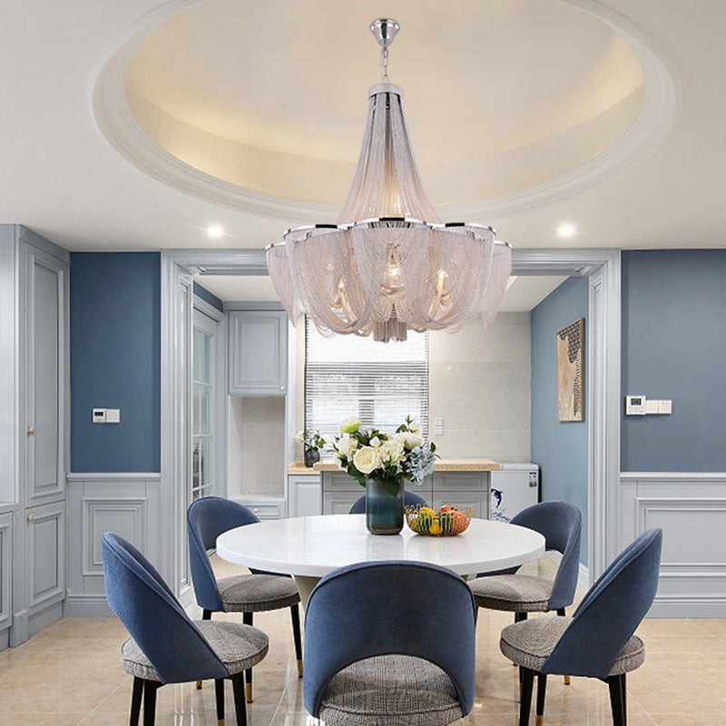 Postmodern Chandelier Light Basket Shape Ceiling Hung Fixtures for Hotel Lobby