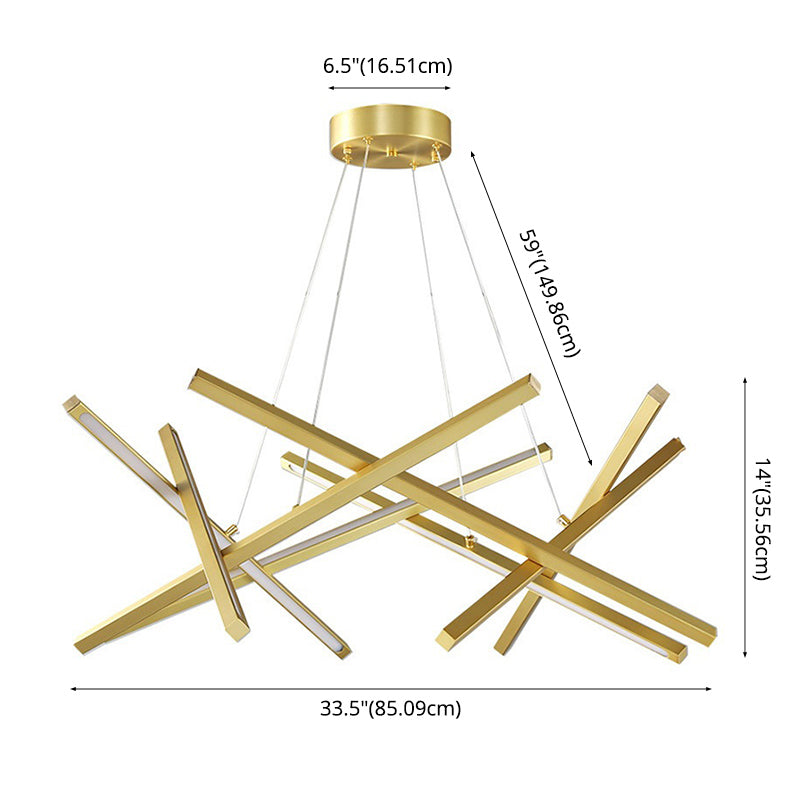 2 Color Optional Hanging Ceiling Light Modern Chandelier for Living Room Bedroom