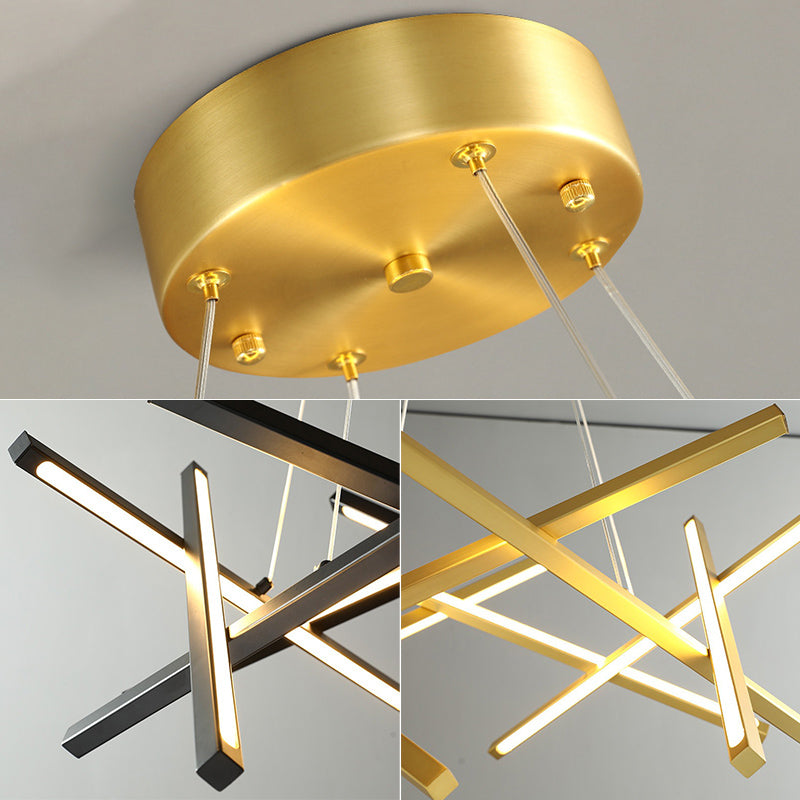 2 Color Optional Hanging Ceiling Light Modern Chandelier for Living Room Bedroom