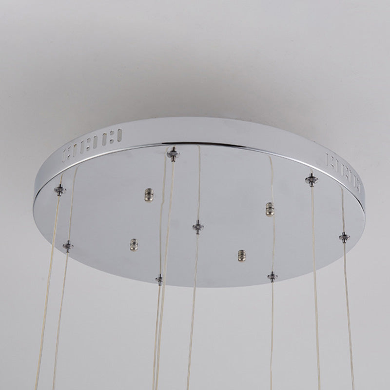 Spiral Stairs Pendant Light Fixture Clear Glass Nordic Style Multiple Hanging Light