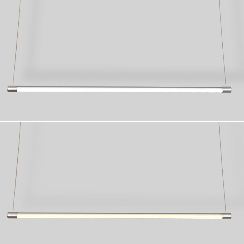 Metal Tube Shaped Led Pendent in Modern Style 30W Led Suspended Lights for Office Conference Room