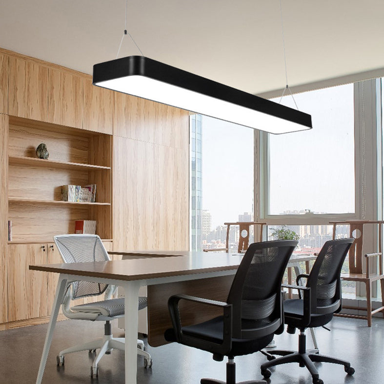 Contemporary Simple Style Rectangle Shaped Led Pendant Decorative Lights for Office