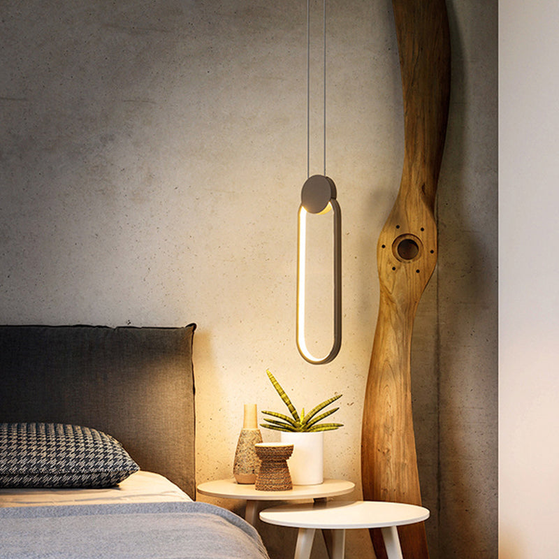 Contemporary One-Light White Metal Pendant Lighting for Dinning Room Cafe