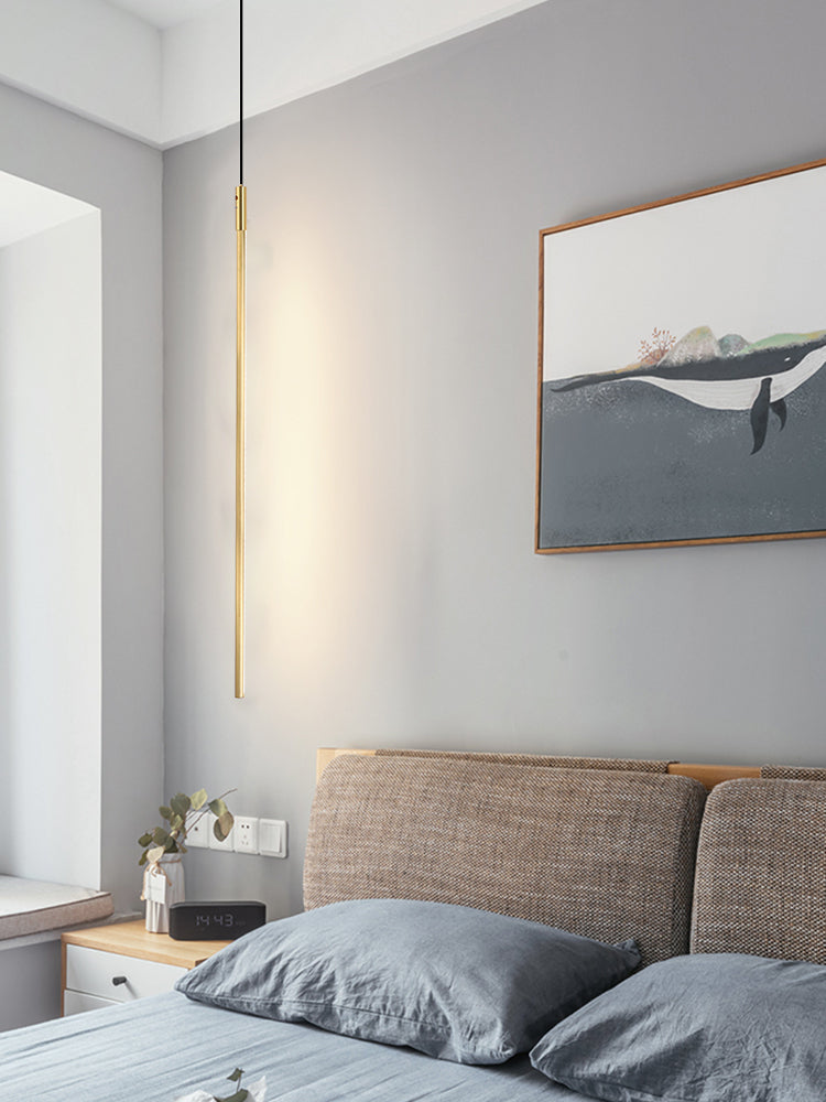 Modern Simple LED Pendant Light Long Line Lamps for Bedroom Dinning Room