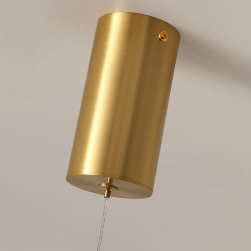 Modern Round Tube LED Pendant Light Long Line Lamps for Bedroom Dinning Room