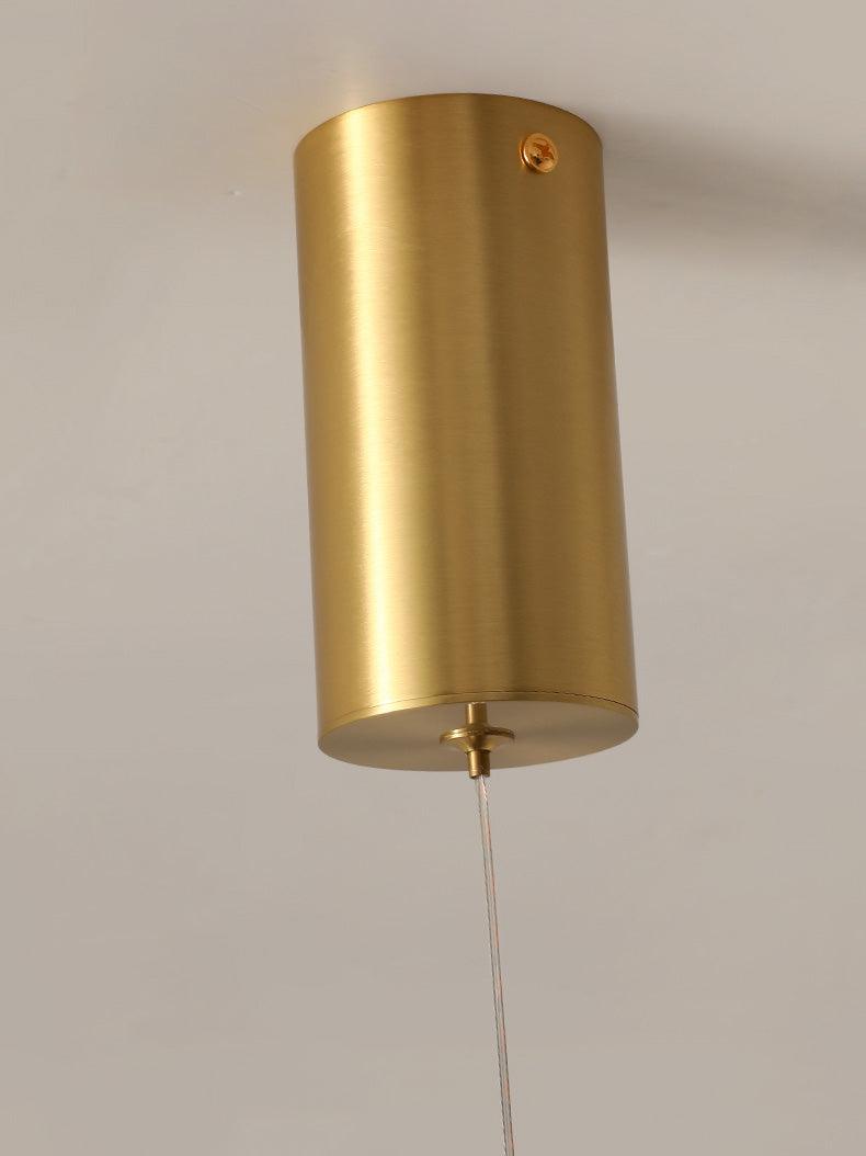 Modern Round Tube LED Pendant Light Long Line Lamps for Bedroom Dinning Room