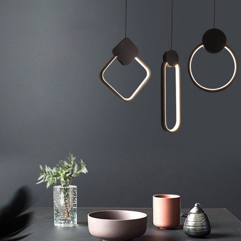 Simple Contemporary Single Head Pendant LED Pendant  for Bar Study Room