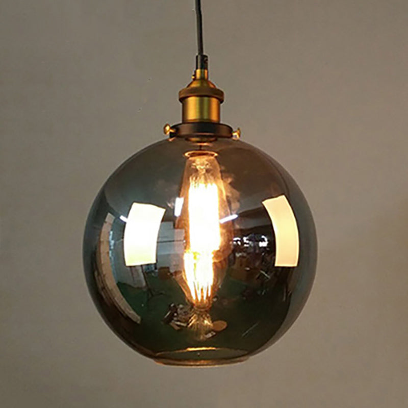 Suspended Lighting Fixture Industrial Glass Shaded Pendant Ceiling Light for Dinning Room