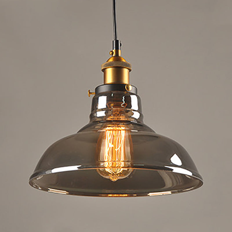 Suspended Lighting Fixture Industrial Glass Shaded Pendant Ceiling Light for Dinning Room