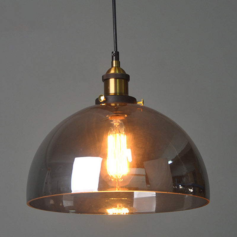 Suspended Lighting Fixture Industrial Glass Shaded Pendant Ceiling Light for Dinning Room
