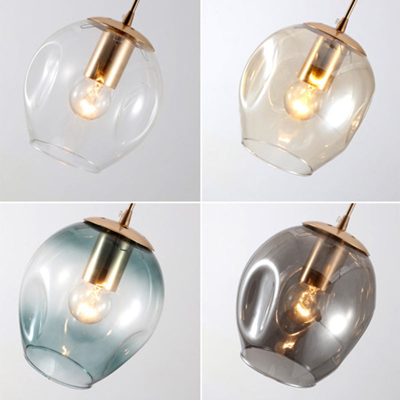 Minimalismo contemporaneo a sospensione vetro trasparente 10 piega per soffitto sospesa per le scale a spirale