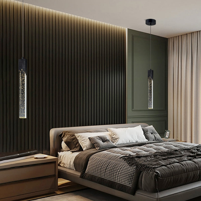 Röhrchen -Anhänger Beleuchtungsrichtung zeitgenössischer Kristall -LED -Schlafzimmer Hanges Anhänger Licht