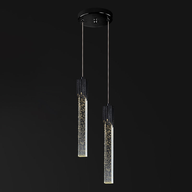 Röhrchen -Anhänger Beleuchtungsrichtung zeitgenössischer Kristall -LED -Schlafzimmer Hanges Anhänger Licht