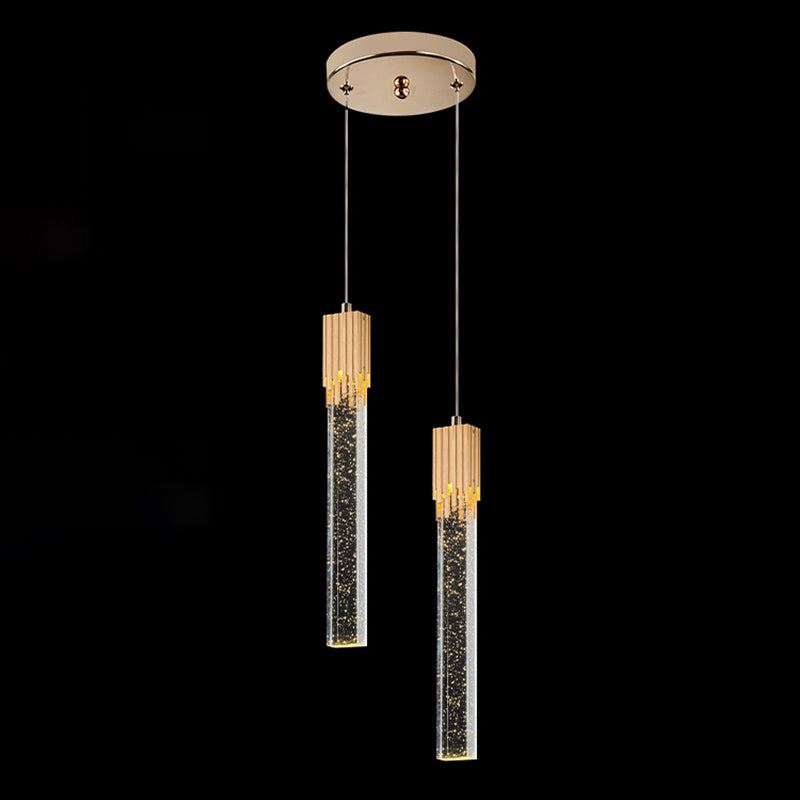 Röhrchen -Anhänger Beleuchtungsrichtung zeitgenössischer Kristall -LED -Schlafzimmer Hanges Anhänger Licht