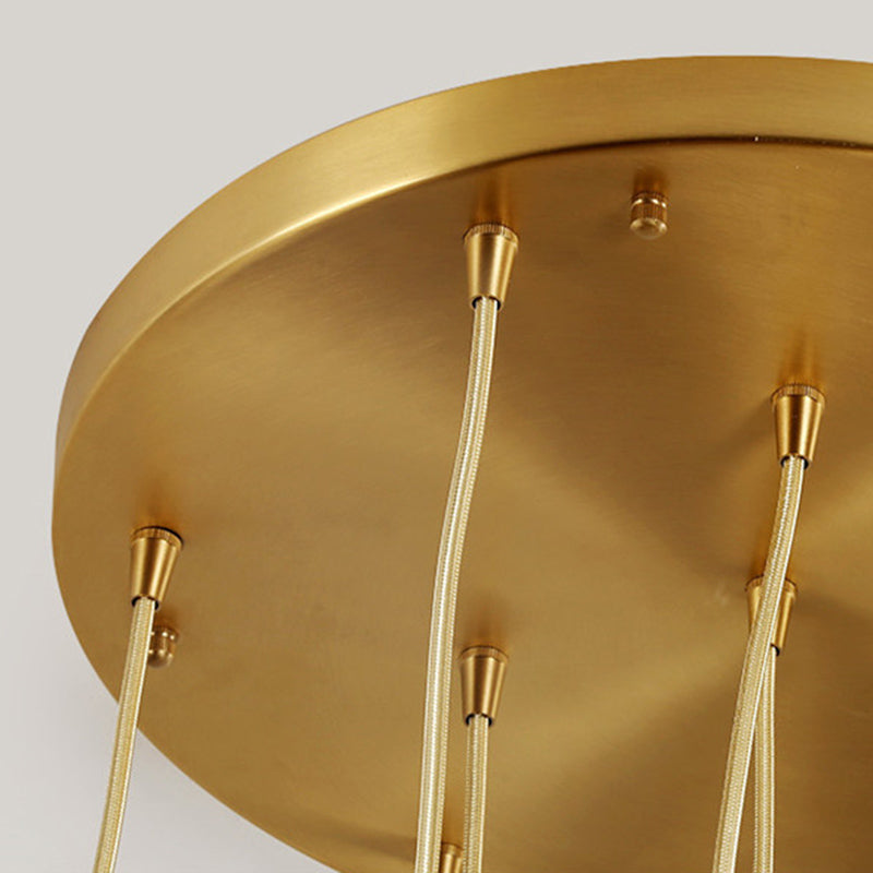 Spiral Stairs Gold Pendant Light Fixture Clear Crystal Nordic Style Hanging Light