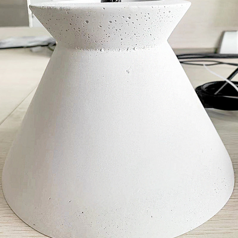 Luz de colgante cónica blanca de lámpara minimalista de cemento colgante de techo de techo