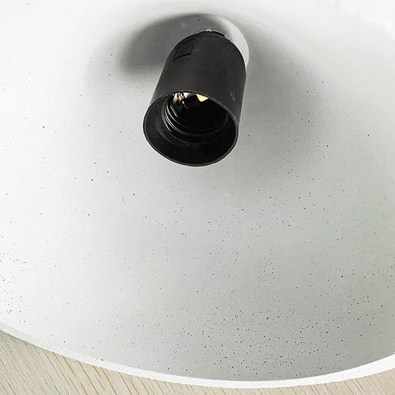 Wit conische hanglamp LICHTBELDING Minimalistische stijl Cement Hanger plafondlicht