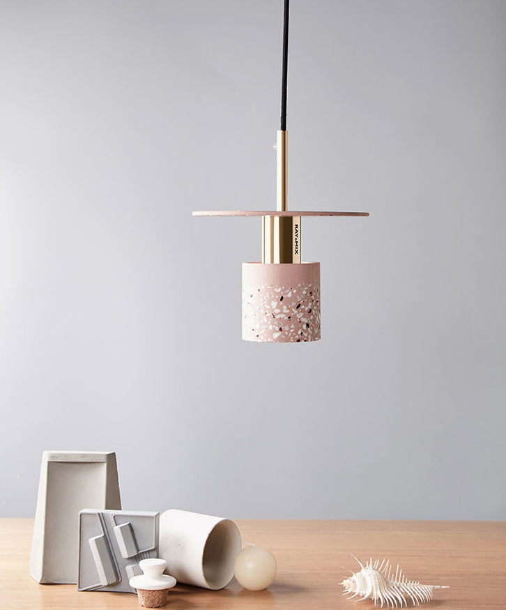 Cilinder slaapkamer hangend plafond licht steen minimalistische stijl plafond hanger licht