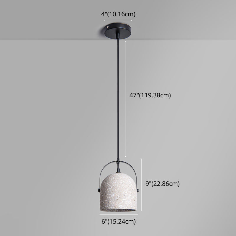 Glockendecke Anhänger leichte minimalistische Zement -Esszimmer Hanging Lamp Kit
