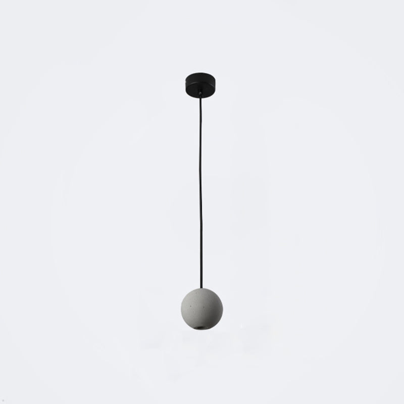 Funzione illuminazione a sospensione sferica Stile Nordico Cemento Grigio Servitore a sospensione Luce del soffitto