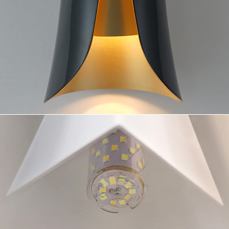 Lampada montata a parete curva Postmoderna semplicità lampada da monte in metallo per soggiorno