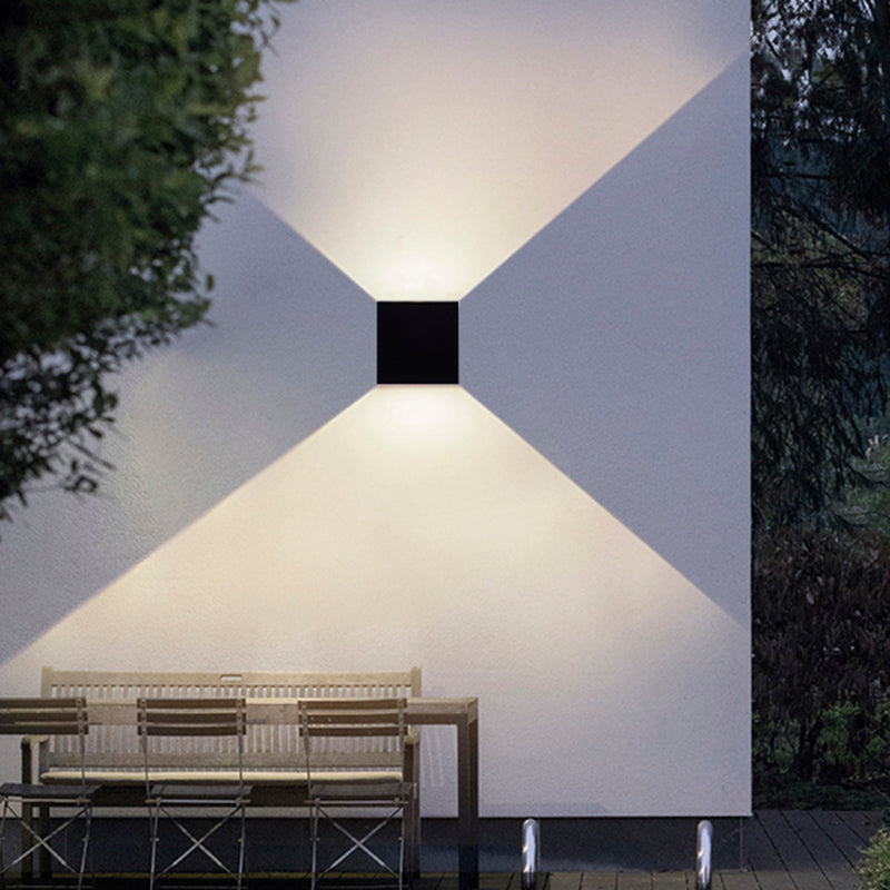 Lámpara montada en la pared cuadrada lámpara de montaje de pared de vidrio moderna para sala de estar