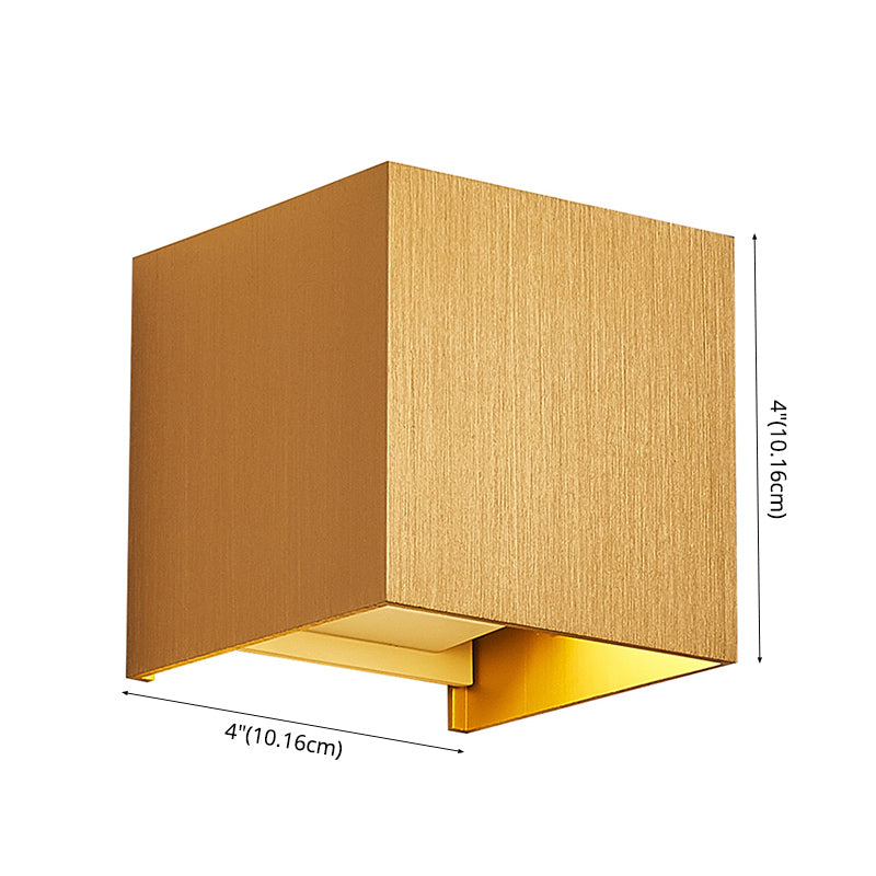 Lámpara montada en la pared cuadrada lámpara de montaje de pared de vidrio moderna para sala de estar