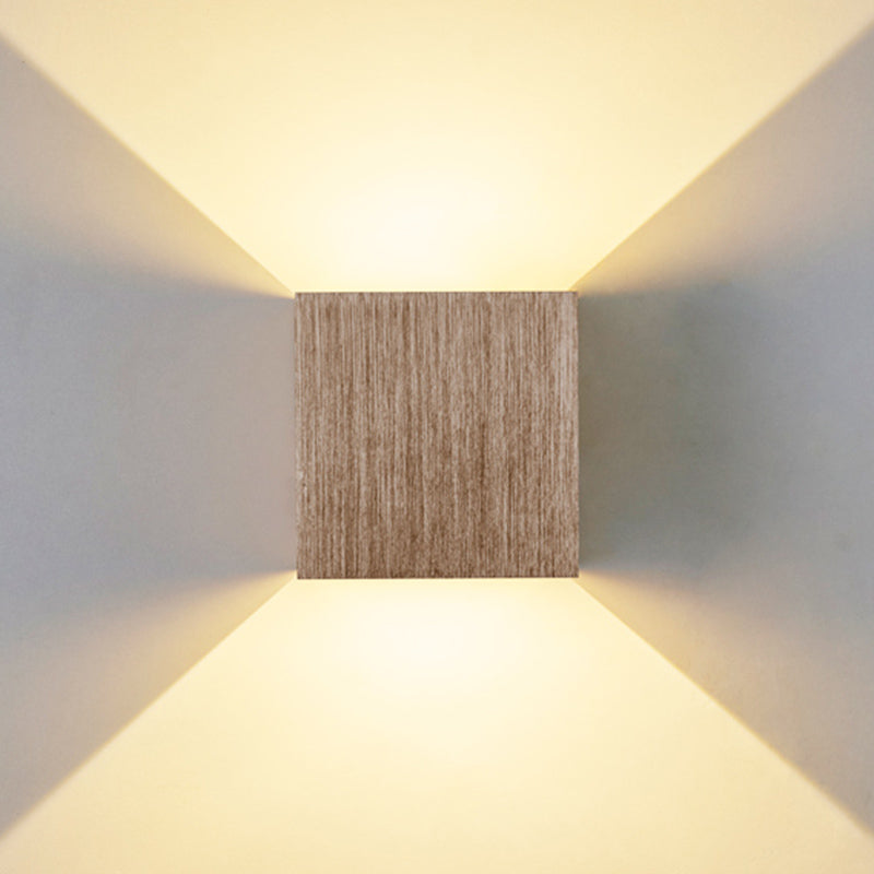 Lámpara montada en la pared cuadrada lámpara de montaje de pared de vidrio moderna para sala de estar