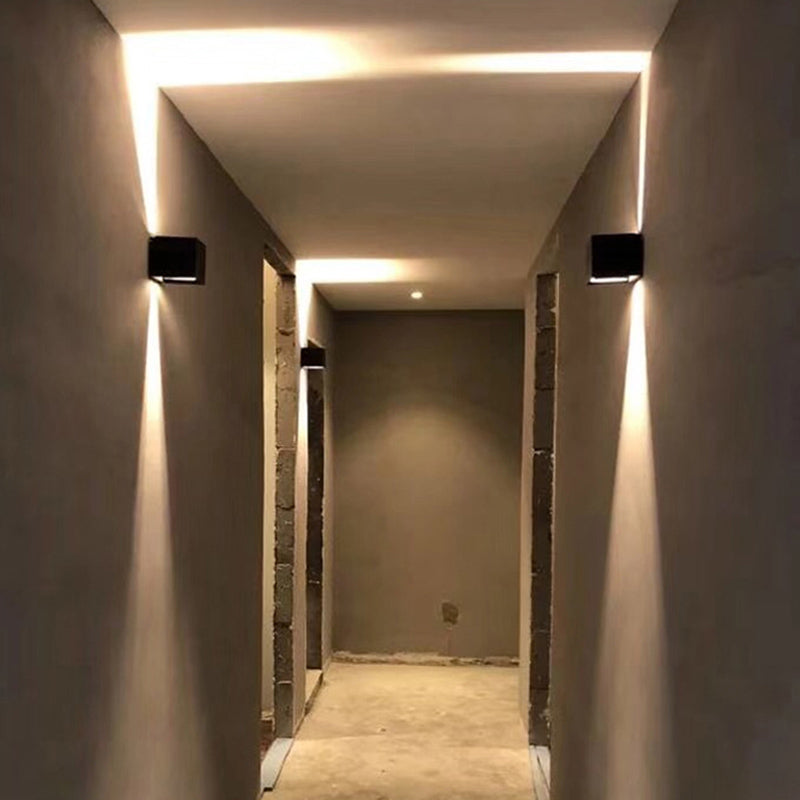 Lámpara montada en la pared cuadrada lámpara de montaje de pared de vidrio moderna para sala de estar