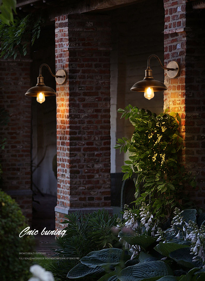 Lidwandmontaglampen Vintage Industrial Metall Wandleuchten Beleuchtungskörper für den Innenhof