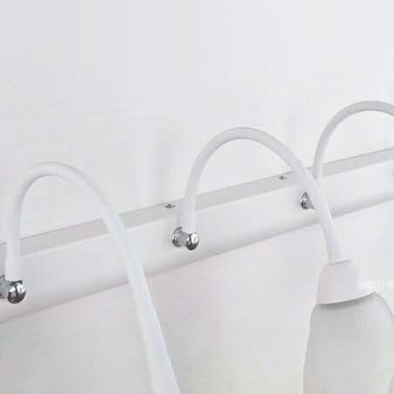 Traditional Simplicity Flower Vanity Sconce Lights Milk Glass Wall Mount Light Fixture