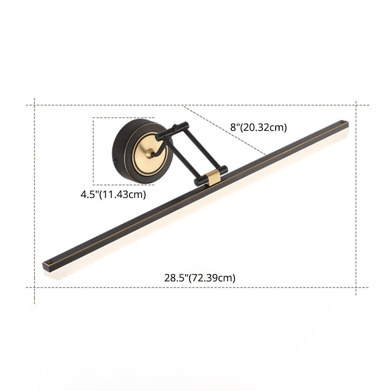 Vanité allongée Lumières murales postmodernes simplicité applique murale acrylique pour salle de bain