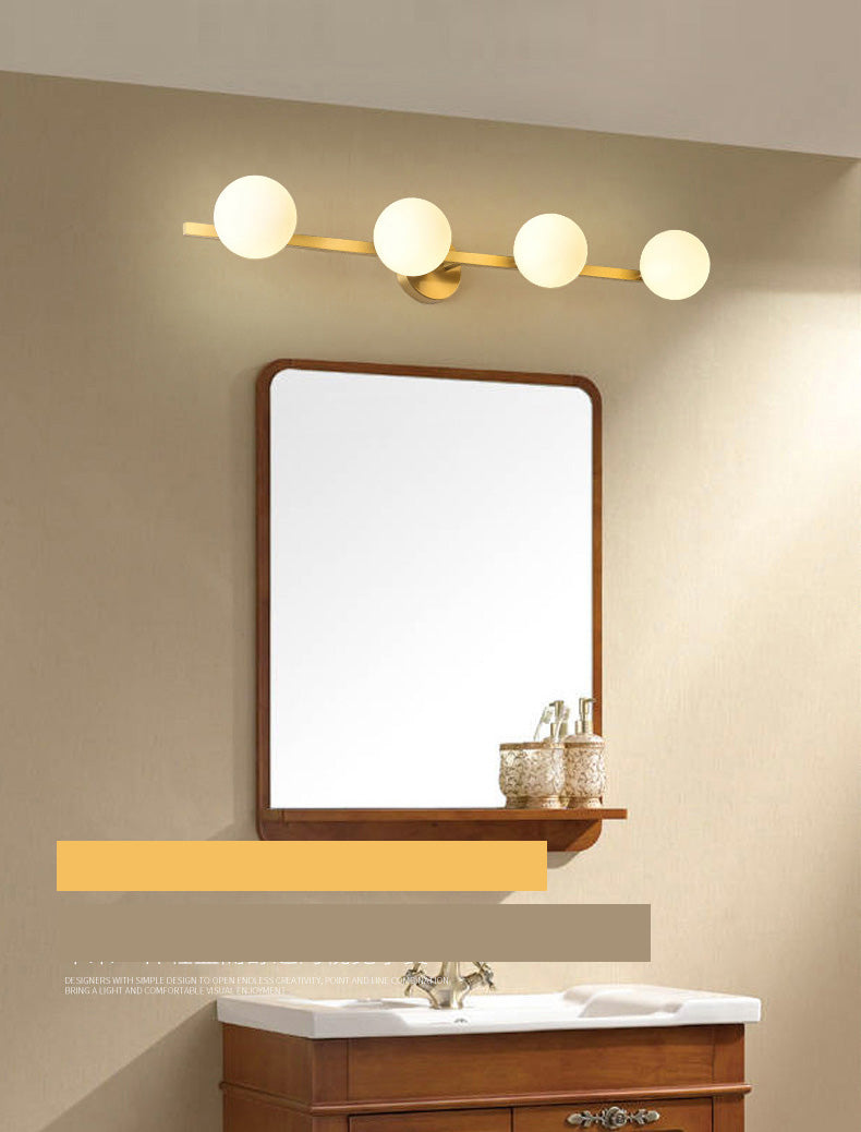 Postmodern Globe Vanity Sconce Lights Milk Glass Wall Mount Light Fixture for Bathroom