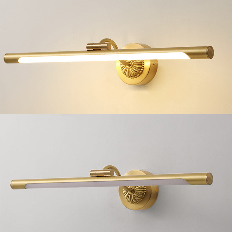 Luces de pared de tocador lineal Simplicidad posmoderna Disparo de pared acrílico para baño