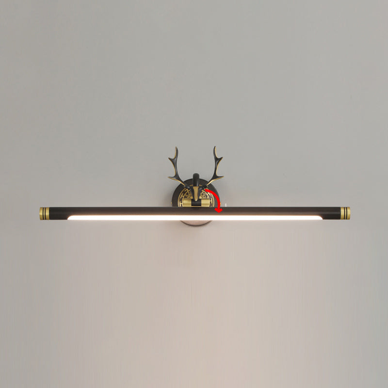 Luces de pared de tocador lineal Simplicidad vintage aplique de pared acrílica con astas para el baño