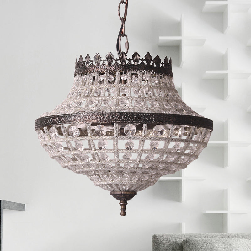 2 bulbi lampadario a soffitto tagliato laser il tradizionale illuminazione a sospensione di cristallo in bronzo
