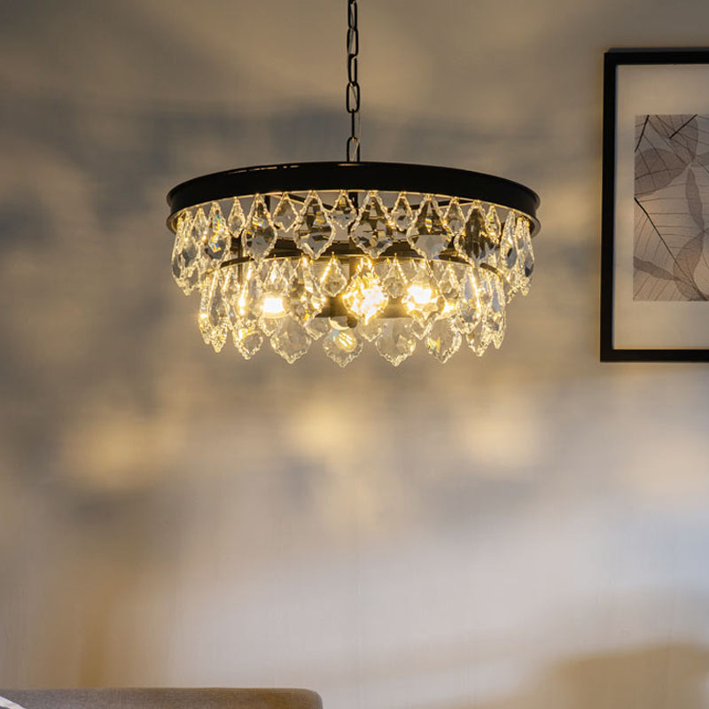 Lampella a 2 strati Light Light MODER Crystal 3 teste Kit lampada sospesa per sala da pranzo