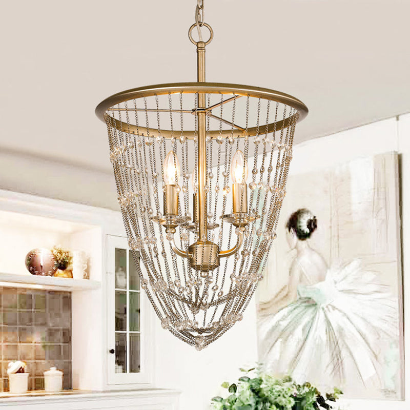 3 bulbi cono cono lampadario a cono il lampadario contemporaneo di illuminazione sospesa in oro