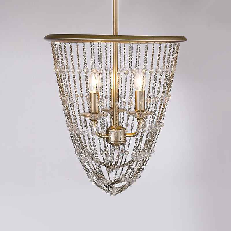 3 bulbi cono cono lampadario a cono il lampadario contemporaneo di illuminazione sospesa in oro