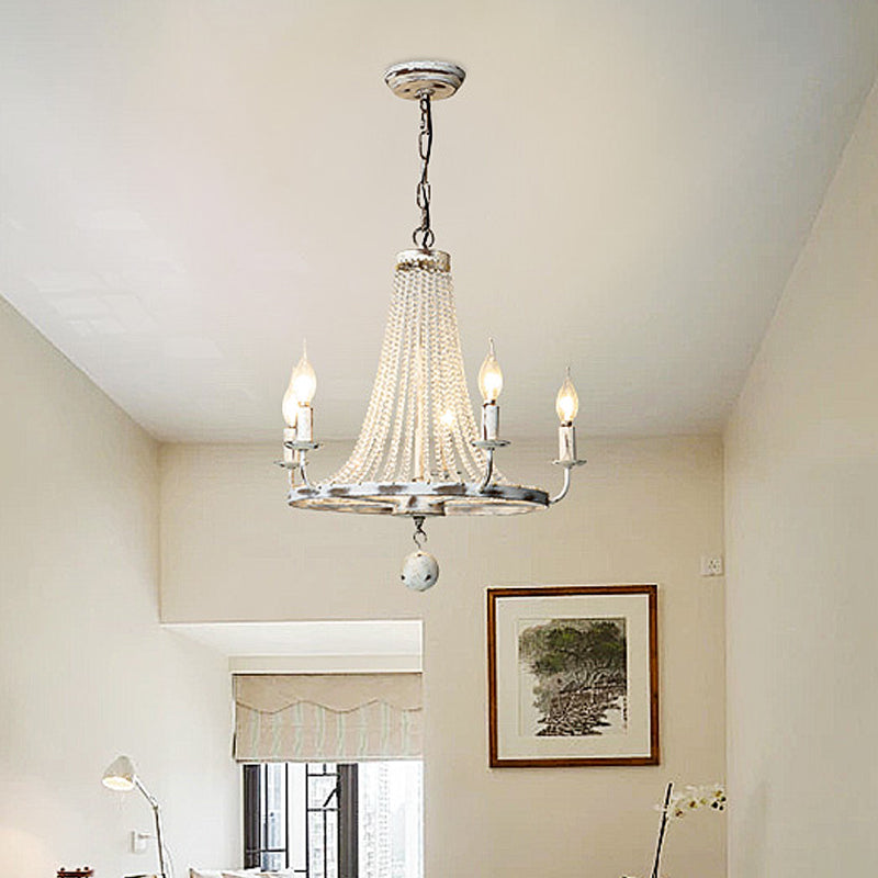 Lampadario del soffitto di candele bianco in difficoltà Crystal 5/6/8.