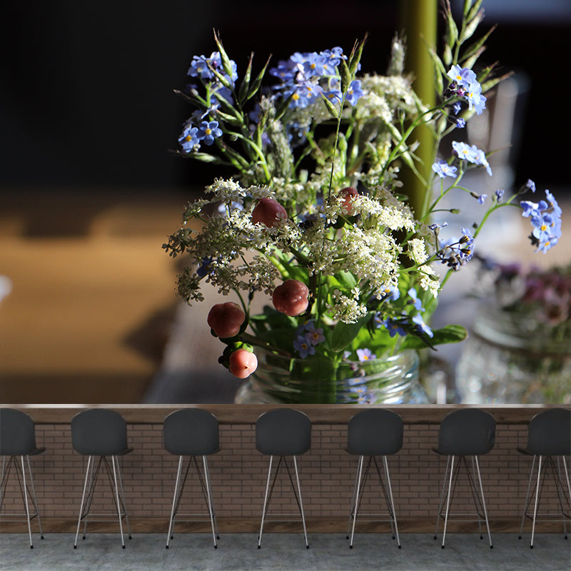 Photography Packed Flower Mural Wall Decor Mildew Resistant Wall Mural for Decoration