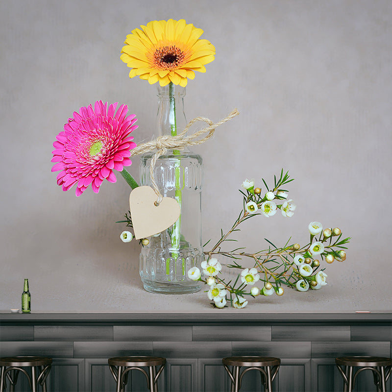 Photography Packed Flower Mural Wall Decor Mildew Resistant Wall Mural for Decoration