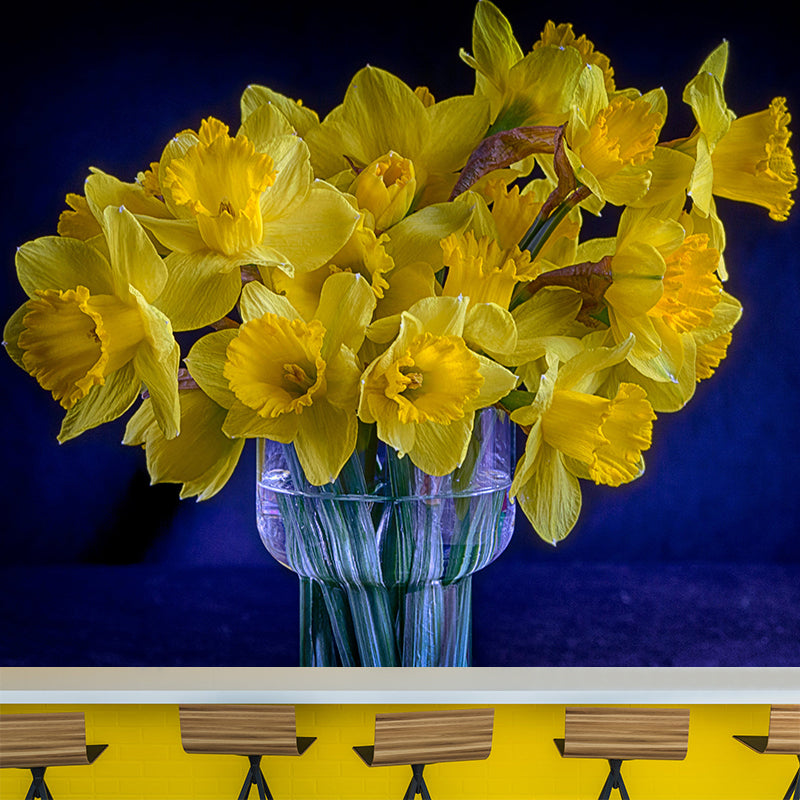 Photography Packed Flower Mural Wall Decor Mildew Resistant Wall Mural for Decoration