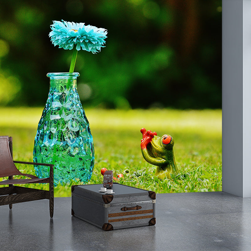 Flowers in Vase Mural Wall Decor Mildew Resistant Living Room Wall Mural Wall Art