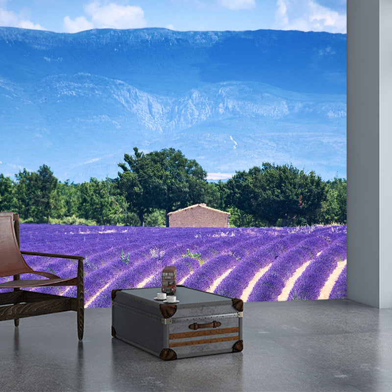 Lavenders Wallpaper Mural Decal Customized Modern Wall Covering for Bedroom