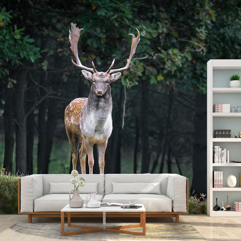 Modern Bucks Mural Wall Decor Mildew Resistant Living Room Wall Mural Wall Art