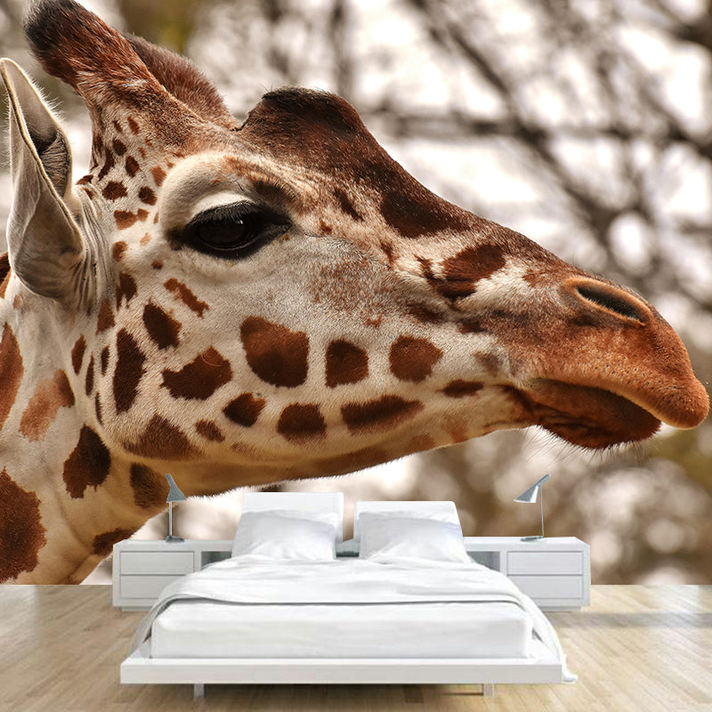 Cute Giraffe Wallpaper Mural Decal Customized Modern Wall Covering for Bedroom